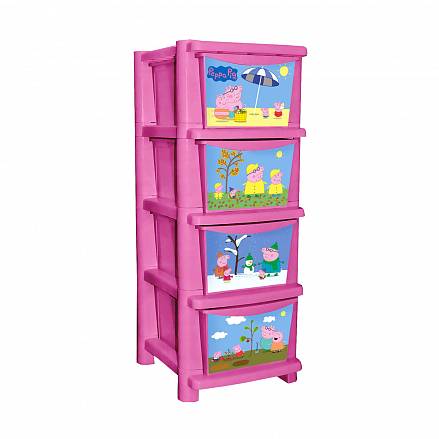 Комод для детской комнаты Обучайка - Свинка Пеппа, розовый 